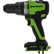 Дрель-шуруповерт GREENWORKS GD24DD140, 24 В, 4 Ач, 140 Нм, бесщеточный, ударный