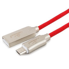 Кабель USB2.0 Cablexpert CC-P-mUSB02R-1.8M, AM/microB, серия Platinum, длина 1.8м, красный, блистер