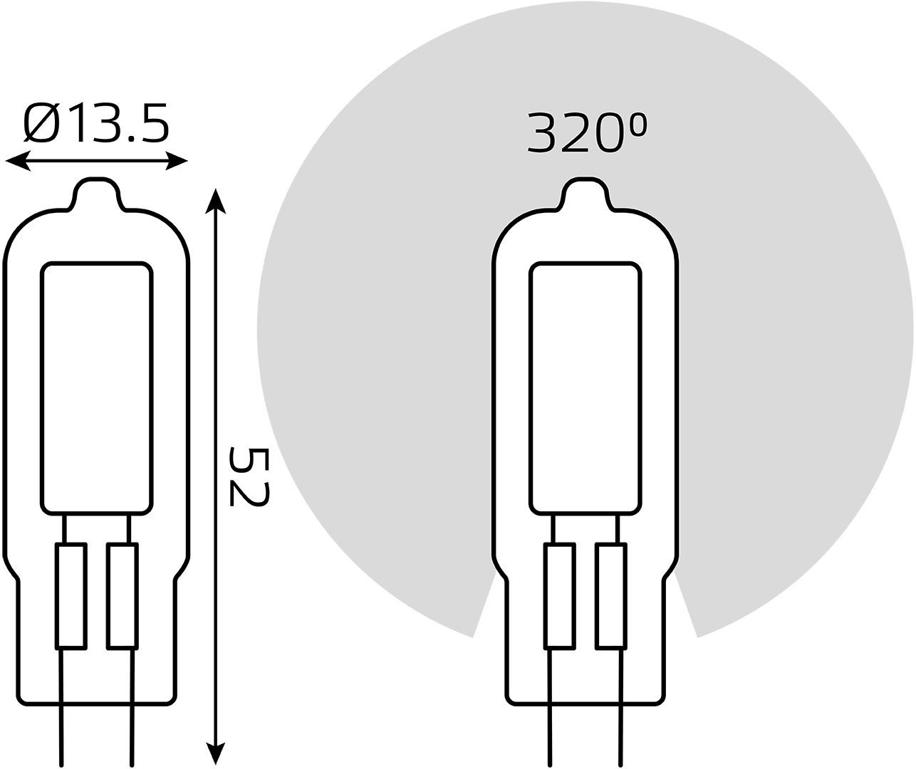 Лампа светодиодная G4 AC220-240V 5.5W 500lm 4100K стекло LED