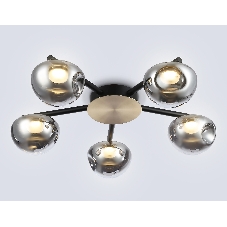 Светильник Ambrella light LH12009/5 BK/GD/SM черный/золото/дымчатый 30W 3000K D790*180