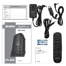 Колонка портативная SVEN PS-800 черный 100W 2.0 BT 10м 4400mAh