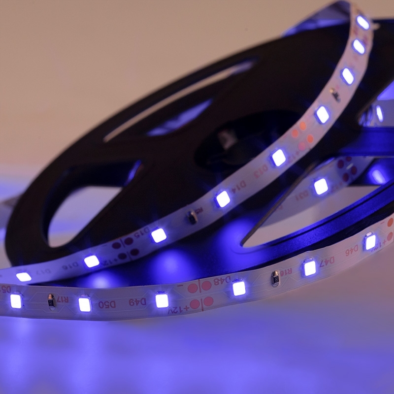 Лента светодиодная открытая, 8 мм, IP23, SMD 2835, 60 LED/m, 12 V, цвет свечения синий
