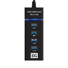 USB-концентратор 4-в-1 ExeGate DUB-331T (кабель-адаптер USB3.0 --> 3xUSB2.0, 1xUSB3.0, Plug&Play, черный)