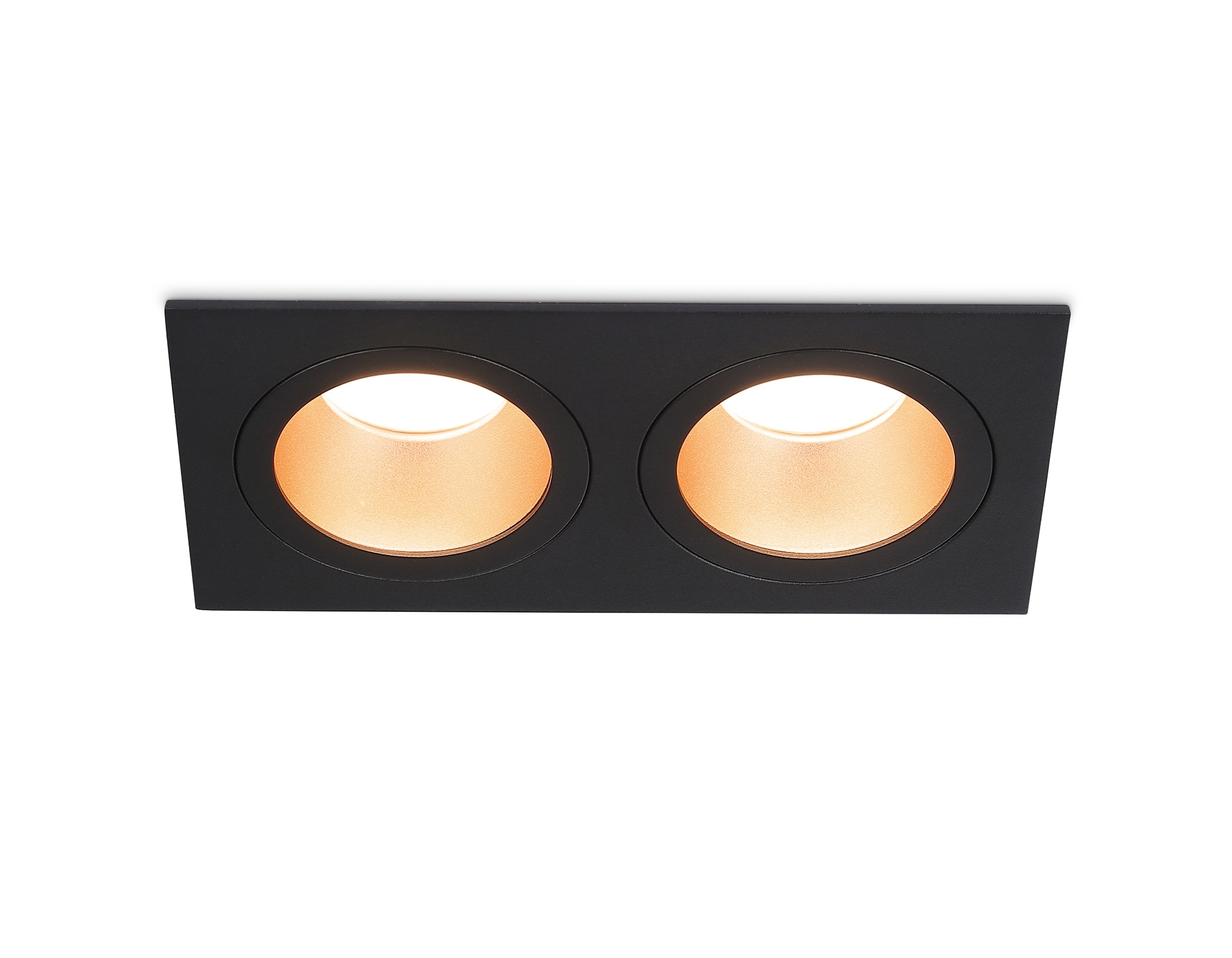 Встраиваемый точечный светильник Ambrella light TN102833/2 BK/GD черный/золото GU5.3/2 178*93*50