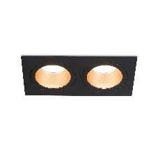 Встраиваемый точечный светильник Ambrella light TN102833/2 BK/GD черный/золото GU5.3/2 178*93*50