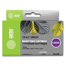 Картридж струйный Cactus CS-LC1280XY желтый (16,6 мл) для Brother MFC-J6510/6910DW Картридж струйный Cactus CS-LC1280XY желтый (16,6 мл) для Brother MFC-J6510/6910DW