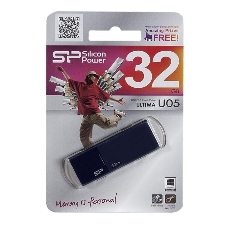 Флешка USB R/W 32Gb, Silicon Power Ultima U05, USB 2.0, синий
