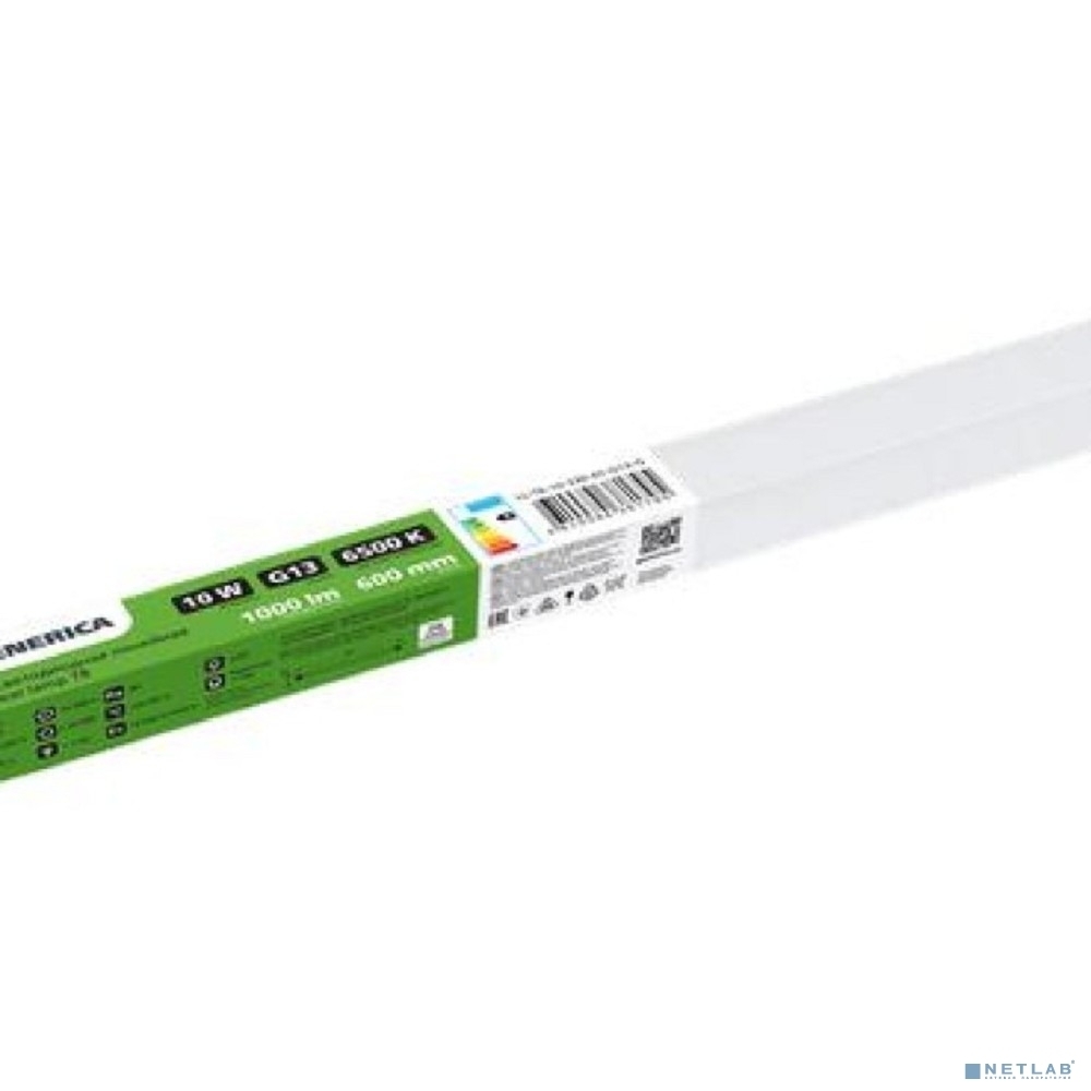 Лампа светодиодная GENERICA LL-T8-10-230-65-G13-G 10 Вт T8 линейная 600мм 6500К G13 230В