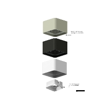 Корпус светильника C7806 SBK черный песок 70*70*H60mm MR16 GU5.3