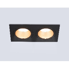 Встраиваемый точечный светильник Ambrella light TN102833/2 BK/GD черный/золото GU5.3/2 178*93*50