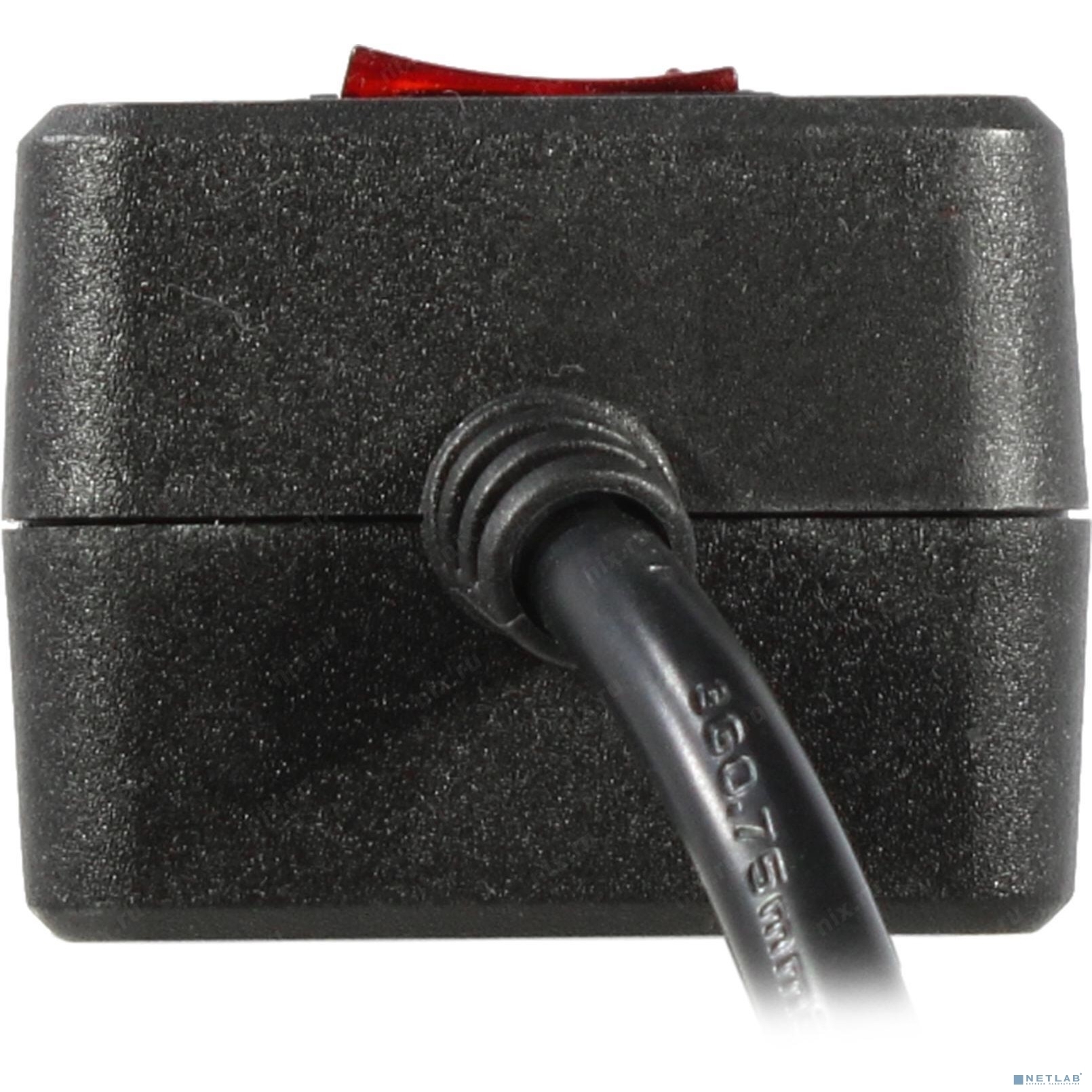 Сетевой фильтр 5bites GARDA SP4B-510 4S / 3*0.75MM2 / 1M / BLACK