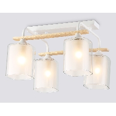 Светильник Ambrella light TR3033246/4 WH/WD белый/дерево E27/4 max 60W 340*340*245