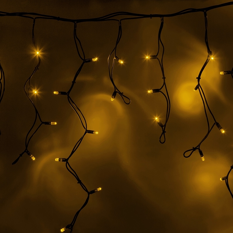 Гирлянда Neon-night Айсикл (бахрома) светодиодный, 5,6 х 0,9 м, черный провод 