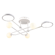 Потолочный светодиодный светильник Ambrella light FL66229/6 WH белый 48W 3000K-6400K+G9/4 880*880*240 (ПДУ ИК)