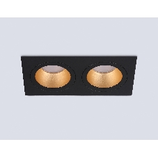 Встраиваемый точечный светильник Ambrella light TN102833/2 BK/GD черный/золото GU5.3/2 178*93*50