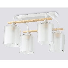 Светильник Ambrella light TR3033246/4 WH/WD белый/дерево E27/4 max 60W 340*340*245