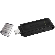 Флешка USB Kingston DataTraveler DT70 (DT70/64Gb), 64Gb, USB Type-C 3.2, R/W 70/45, черный