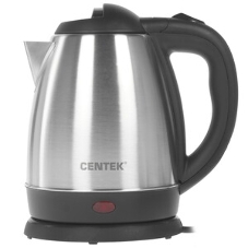 Электрочайник Centek CT-0036 серебристый, 1.2 л, 2000 Вт, скрытый нагревательный элемент