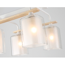 Светильник Ambrella light TR3033246/4 WH/WD белый/дерево E27/4 max 60W 340*340*245