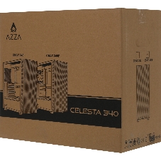 Компьютерный корпус Azza Celesta F черный без БП ATX 5x120мм 5x140мм 2xUSB 2.0 1xUSB 3.0 audio bott PSU