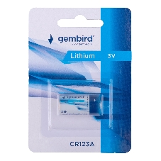 Батарейка литиевая Gembird Gb-CR123A-1B, тип CR123A, 1шт, блистер