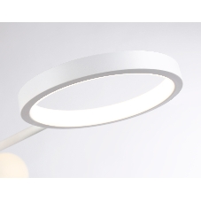 Потолочный светодиодный светильник Ambrella light FL66229/6 WH белый 48W 3000K-6400K+G9/4 880*880*240 (ПДУ ИК)