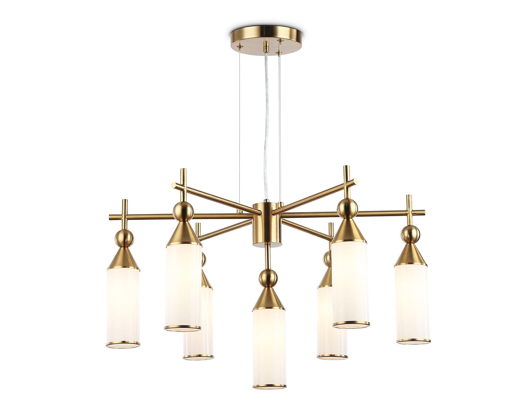 Люстра Ambrella light LH55278/7 BS/FR латунь/белый матовый E14*7 max 40W D640*1390