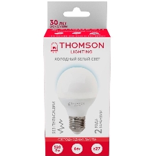 Лампа светодиодная Thomson TH-B2318 6Вт цок.:E27 шар 220B св.свеч.бел.хол. Globe (упак.:1шт)