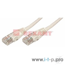 Шнур коммутационный Rexant патч-корд, U/UTP RJ45-RJ45 cat.5e, PVC, серый, 0,5м