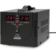 Стабилизатор напряжения Powerman AVS 1000D черный (220В±8% 1000ВА,8А,КПД 98%, циф. индикация вх./вых.)