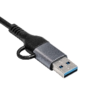 USB-концентратор 7-в-1 ExeGate DUB-761C3 (кабель-адаптер USB Type-A + Type-C --> 6xUSB2.0, 1xUSB3.0, Plug&Play, серебристый)