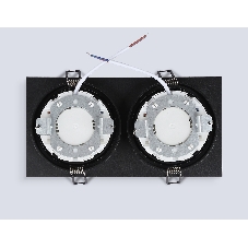 Светильник Ambrella light TN6615/2 BK черный IP44 GX53/2 max 15W 215*110*24
