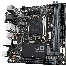 Материнская плата Gigabyte H610I DDR4, LGA 1700, Intel H610, 2xDDR4, 4xSATA, 1xM.2, 1xPCIe 4.0 x16, 1xHDMI, 1xVGA, 2xDP, 1x 1Gb LAN, 2xUSB-A 3.2 Gen 1, 4xUSB-A 2.0, 3x 3.5 мм, 7.1, Mini-ITX