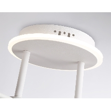 Потолочный светодиодный светильник Ambrella light FL66229/6 WH белый 48W 3000K-6400K+G9/4 880*880*240 (ПДУ ИК)