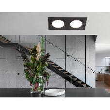 Светильник Ambrella light TN6615/2 BK черный IP44 GX53/2 max 15W 215*110*24