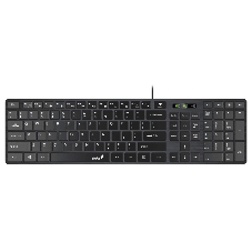 Клавиатура проводная Genius SlimStar 126, USB, черный