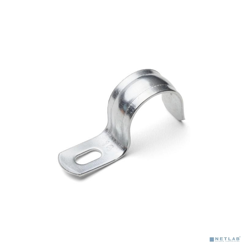 Скоба крепежная однолапковая Fortisflex СМО d16-17 мм метал. оцинк. (уп. 100 шт)