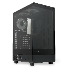 Компьютерный корпус HSPD F510, Panoramic Mid Tower, черный, TG, 0.5 SPCC, 3x120мм ARGb ATX, mATX, mITX 180/280/160мм 1x2.5