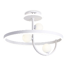 Потолочный светодиодный светильник Ambrella light FL66261/1+3 WH белый 56W 3000K-6400K+G9/3 D500*358 (ПДУ ИК)