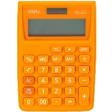 Калькулятор настольный Deli E1122/OR оранжевый 12-разр.