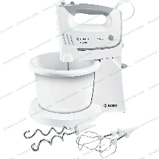 Миксер стационарный Bosch MFQ36460 450 Вт, белый/серый