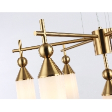 Люстра Ambrella light LH55278/7 BS/FR латунь/белый матовый E14*7 max 40W D640*1390