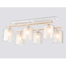Светильник Ambrella light TR3033247/6 WH/WD белый/дерево E27/6 max 60W 580*340*245