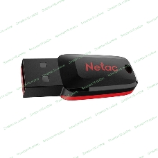 Флешка USB Netac U197 (NT03U197N-008G-20BK), 8Gb, USB 2.0, R/W 25/10, черный/красный