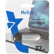 Флешка USB Netac U352 (NT03U352N-032G-20PN), 32Gb, USB 2.0, R/W 50/15, серебристый