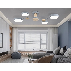 Светильник Ambrella light FL4859/4 GR/WD серый/дерево 60W 3000-6000K 700*400*120 (без ПДУ)