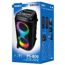 Колонка портативная SVEN PS-800 черный 100W 2.0 BT 10м 4400mAh