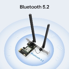 Сетевой адаптер Wi-Fi + Bluetooth Mercusys MA80XE AX3000 PCI Express (ант.внеш.несъем.) 2ант.