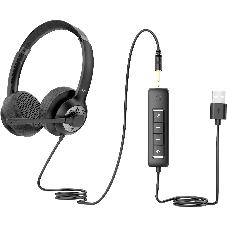 Гарнитура Acer OHW309 чёрный, проводная, USB/mini jack 3.5 мм