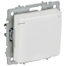 Розетка с з/к/ш с кр. 16А IP44 РСбш10-3-44-БрАБ а/б IEK. BRITE